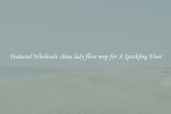 Featured Wholesale china lady floor mop for A Sparkling Floor