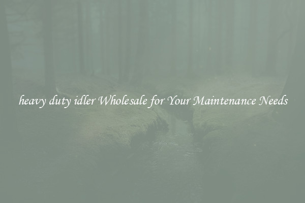 heavy duty idler Wholesale for Your Maintenance Needs