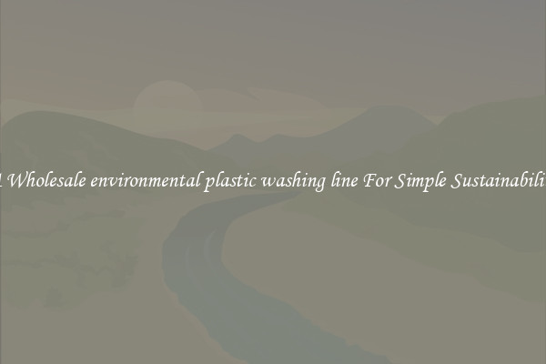  A Wholesale environmental plastic washing line For Simple Sustainability 