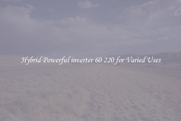 Hybrid Powerful inverter 60 220 for Varied Uses