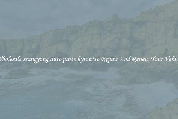 Wholesale ssangyong auto parts kyron To Repair And Renew Your Vehicle