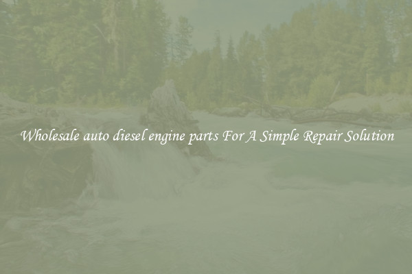 Wholesale auto diesel engine parts For A Simple Repair Solution