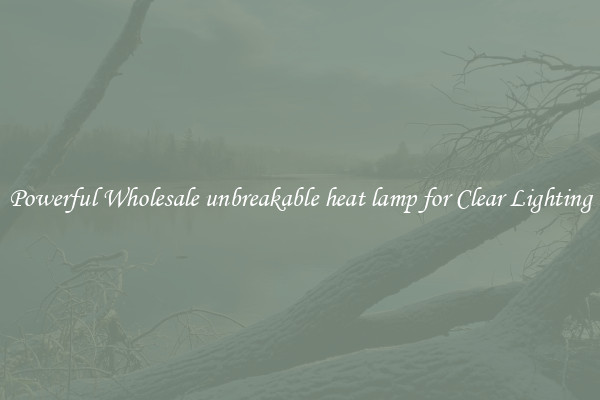 Powerful Wholesale unbreakable heat lamp for Clear Lighting