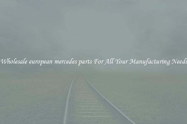 Wholesale european mercedes parts For All Your Manufacturing Needs
