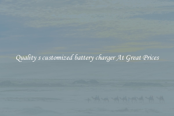 Quality s customized battery charger At Great Prices