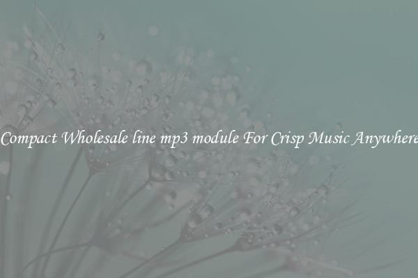 Compact Wholesale line mp3 module For Crisp Music Anywhere