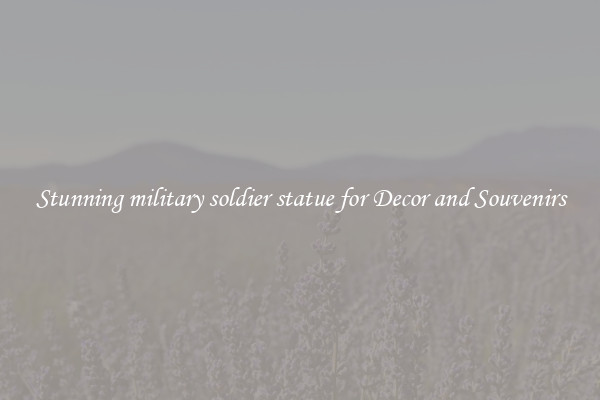 Stunning military soldier statue for Decor and Souvenirs