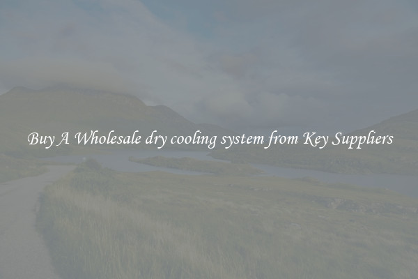 Buy A Wholesale dry cooling system from Key Suppliers